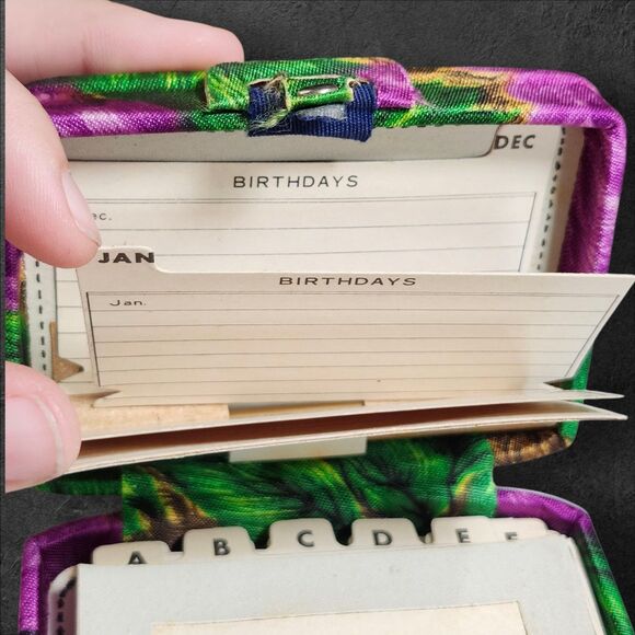 Vintage Mini Address Book Floral Suitcase With Pencil Snap Closure Unwritten In - Picture 6 of 10